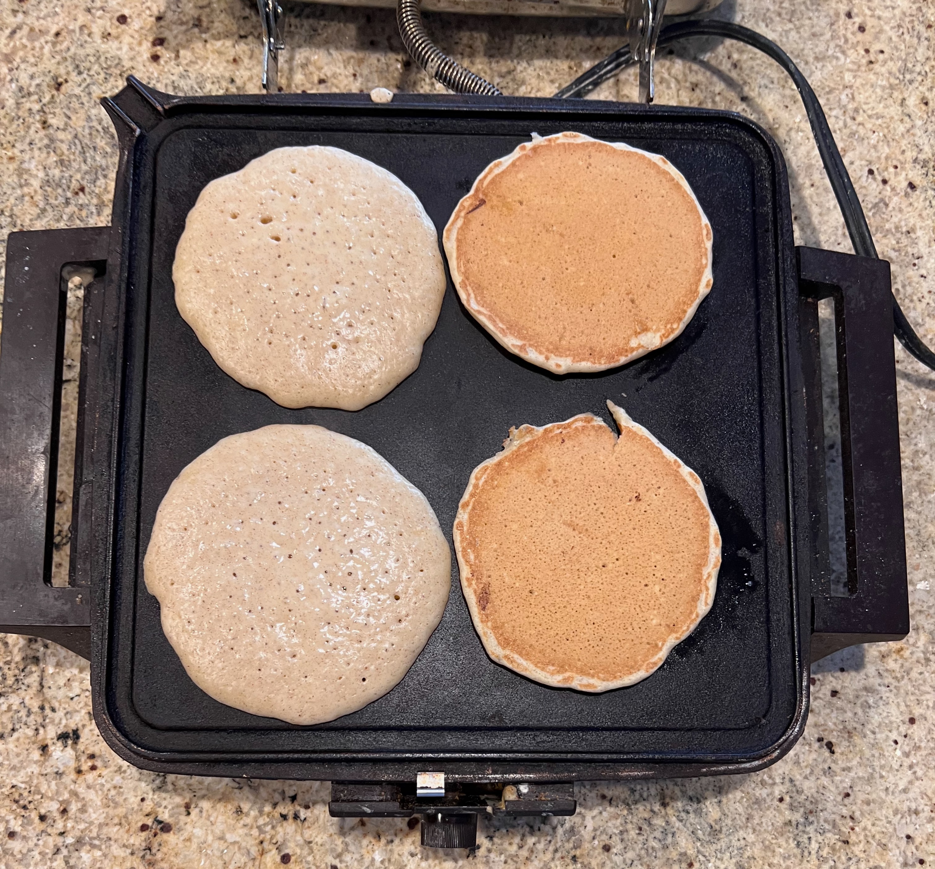 Pancakes on the griddle